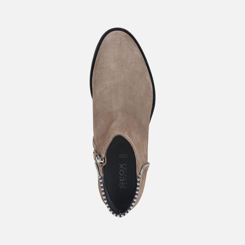 Botins Geox Senhora Bege Escuro - Resia - AXIJQ0875